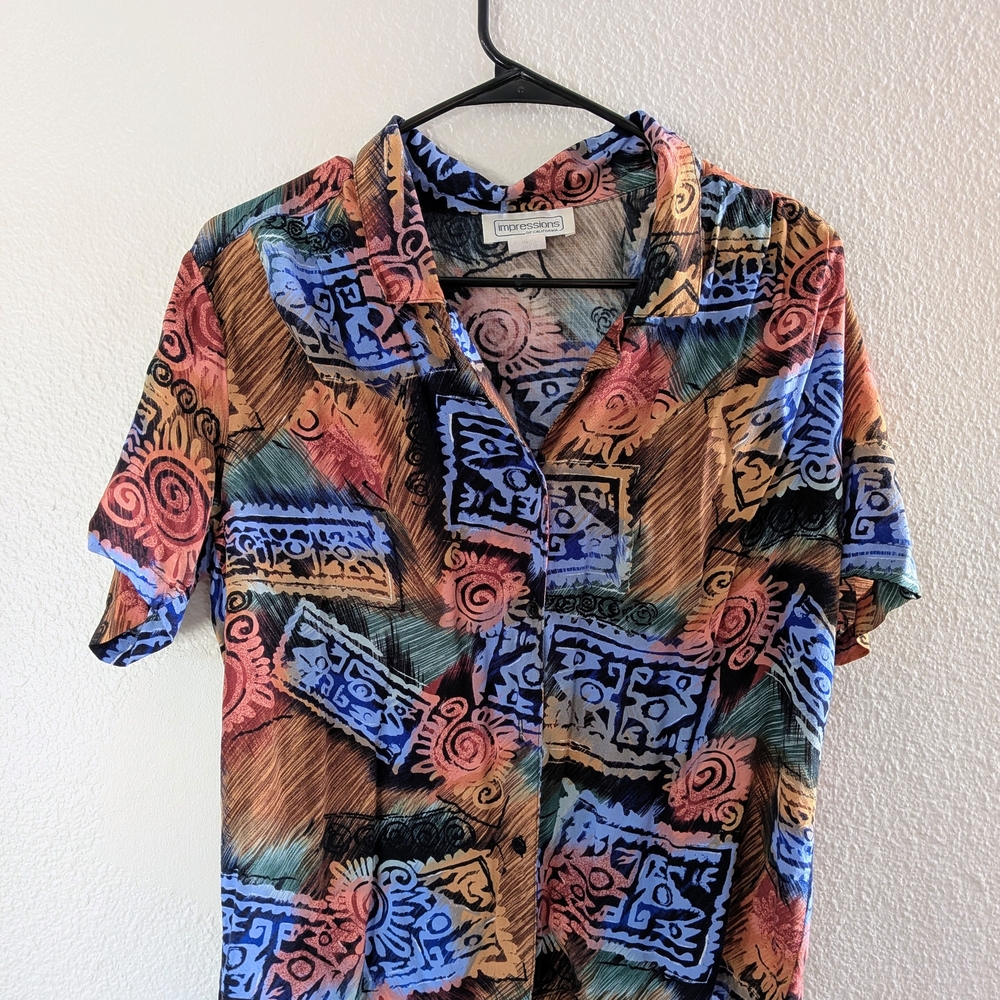Impressions Vibrant Patterned Men's Shirt